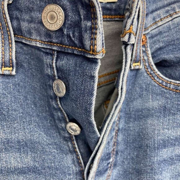 LEVI'S WEDGIE Skinny Fit High Rise Button Fly Mid Wash Jeans Size 27 - Picture 4 of 5